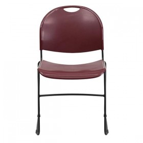 HERCULES Series 880 lb. Capacity Burgundy High Density, Ultra Compact Stack Chair with Black Frame [RUT-188-BY-GG]