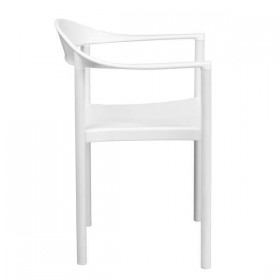 HERCULES Series 1000 lb. Capacity White Plastic Cafe Stack Chair [RUT-418-WH-GG]