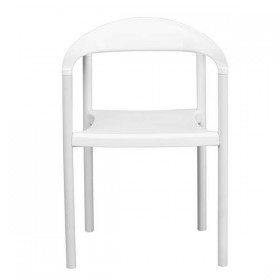 HERCULES Series 1000 lb. Capacity White Plastic Cafe Stack Chair [RUT-418-WH-GG]