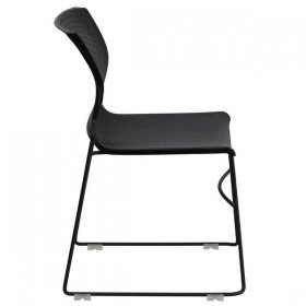 HERCULES Series 661 lb. Capacity Black Full Back Stack Chair with Black Frame [RUT-438-BK-GG]