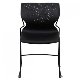 HERCULES Series 661 lb. Capacity Black Full Back Stack Chair with Black Frame [RUT-438-BK-GG]