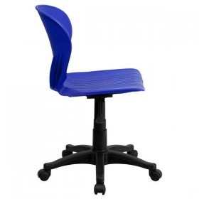 Mid-Back Blue Plastic Swivel Task Chair [RUT-A103-BLUE-GG]