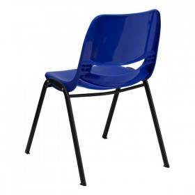 HERCULES Series 880 lb. Capacity Blue Ergonomic Shell Stack Chair [RUT-EO1-BL-GG]