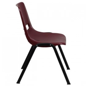 HERCULES Series 880 lb. Capacity Burgundy Ergonomic Shell Stack Chair [RUT-EO1-BY-GG]
