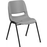 HERCULES Series 880 lb. Capacity Gray Ergonomic Shell Stack Chair [RUT-EO1-GY-GG]