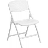 HERCULES Series 990 lb. White Designer Comfort Molded Folding Chair [RUT-NC398-WH-GG]