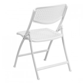 HERCULES Series 990 lb. White Designer Comfort Molded Folding Chair [RUT-NC398-WH-GG]