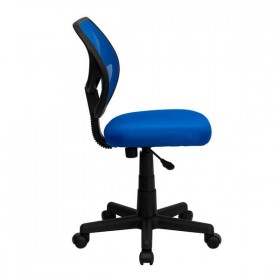 Mid-Back Blue Mesh Task Chair and Computer Chair [WA-3074-BL-GG]