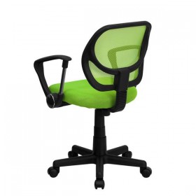 Mid-Back Green Mesh Task Chair and Computer Chair with Arms [WA-3074-GN-A-GG]