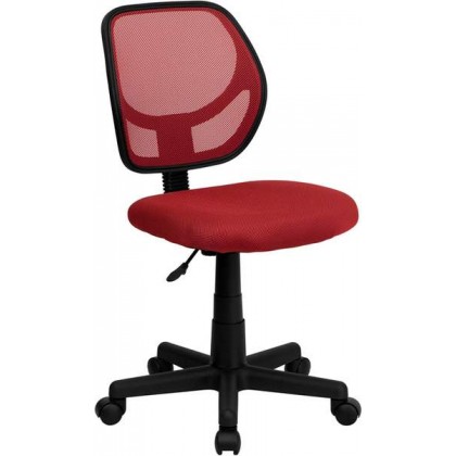 Mid-Back Red Mesh Task Chair and Computer Chair [WA-3074-RD-GG]