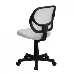 Mid-Back White Mesh Task Chair and Computer Chair [WA-3074-WHT-GG]