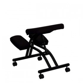 Mobile Ergonomic Kneeling Chair in Black Fabric [WL-1420-GG]