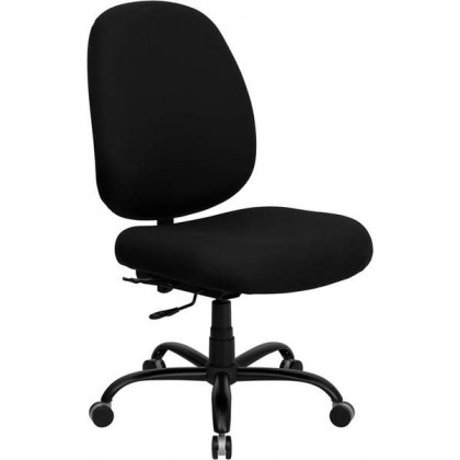 HERCULES Series 400 lb. Capacity Big and Tall Black Fabric Office Chair with Extra WIDE Seat [WL-715MG-BK-GG]