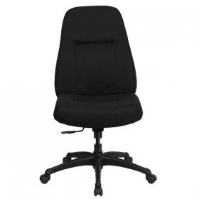 HERCULES Series 400 lb. Capacity High Back Big & Tall Black Fabric Office Chair with Extra WIDE Seat [WL-726MG-BK-GG]