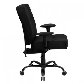 HERCULES Series 400 lb. Capacity Big & Tall Black Fabric Office Chair with Arms and Extra WIDE Seat [WL-735SYG-BK-A-GG]