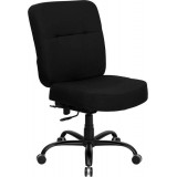 HERCULES Series 400 lb. Capacity Big & Tall Black Fabric Office Chair with Extra WIDE Seat [WL-735SYG-BK-GG]