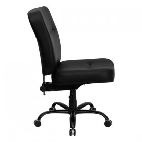 HERCULES Series 400 lb. Capacity Big & Tall Black Leather Office Chair with Extra WIDE Seat [WL-735SYG-BK-LEA-GG]
