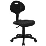 ''Tuff Butt'' Soft Black Polypropylene Utility Task Chair [WL-908G-GG]