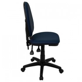 Mid-Back Navy Blue Fabric Multi-Functional Task Chair with Adjustable Lumbar Support [WL-A654MG-NVY-GG]