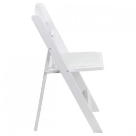 HERCULES Series White Wood Folding Chair with Vinyl Padded Seat [XF-2901-WH-WOOD-GG]