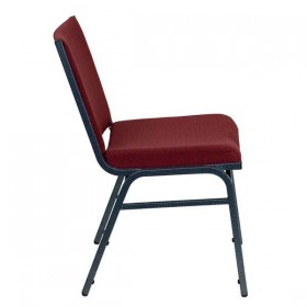HERCULES Series Heavy Duty, 3'' Thickly Padded, Burgundy Patterned Upholstered Stack Chair [XU-60153-BY-GG]