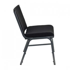 HERCULES Series 1000 lb. Capacity Big and Tall Extra Wide Black Fabric Stack Chair [XU-60555-BK-GG]