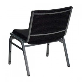 HERCULES Series 1000 lb. Capacity Big and Tall Extra Wide Black Fabric Stack Chair [XU-60555-BK-GG]