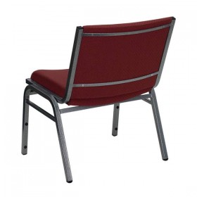 HERCULES Series 1000 lb. Capacity Big and Tall Extra Wide Burgundy Fabric Stack Chair [XU-60555-BY-GG]