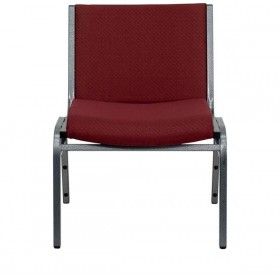 HERCULES Series 1000 lb. Capacity Big and Tall Extra Wide Burgundy Fabric Stack Chair [XU-60555-BY-GG]
