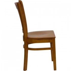 HERCULES Series Cherry Finished Vertical Slat Back Wooden Restaurant Chair [XU-DGW0008VRT-CHY-GG]