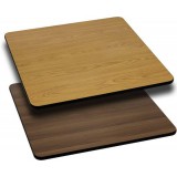 24'' Square Table Top with Natural or Walnut Reversible Laminate Top [XU-WNT-2424-GG]