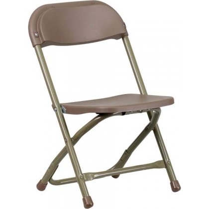 Kids Brown Plastic Folding Chair [Y-KID-BN-GG]