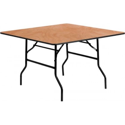 48'' Square Wood Folding Banquet Table [YT-WFFT48-SQ-GG]
