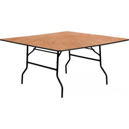 60'' Square Wood Folding Banquet Table [YT-WFFT60-SQ-GG]