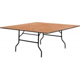 72'' Square Wood Folding Banquet Table [YT-WFFT72-SQ-GG]