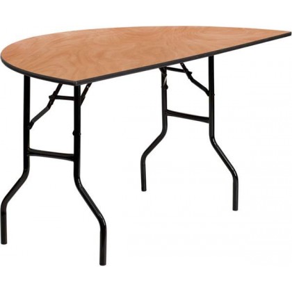 60'' Half-Round Wood Folding Banquet Table [YT-WHRFT60-HF-GG]
