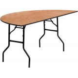 72'' Half-Round Wood Folding Banquet Table [YT-WHRFT72-HF-GG]