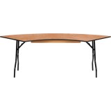 7.25 ft. x 2.5 ft. Serpentine Wood Folding Banquet Table [YT-WSFT60-30-SP-GG]