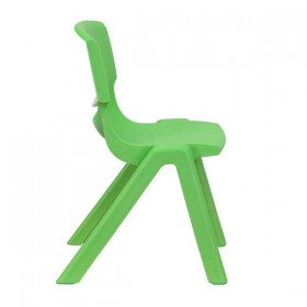 Green Plastic Stackable School Chair with 12'' Seat Height [YU-YCX-001-GREEN-GG]