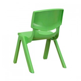 Green Plastic Stackable School Chair with 10.5'' Seat Height [YU-YCX-003-GREEN-GG]