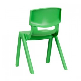 Green Plastic Stackable School Chair with 13.25'' Seat Height [YU-YCX-004-GREEN-GG]
