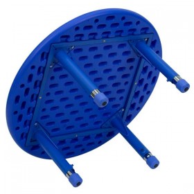 33'' Round Height Adjustable Blue Plastic Activity Table [YU-YCX-007-2-ROUND-TBL-BLUE-GG]
